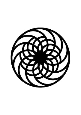 White Glyph Mandala Rune