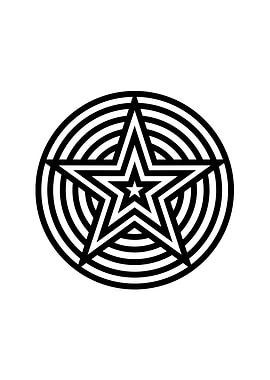 White Geometric Glyph Sign