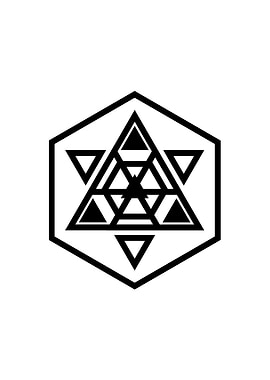 Black Sacred Geometry Rune