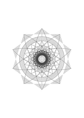 Black Sacred Geometry Rune