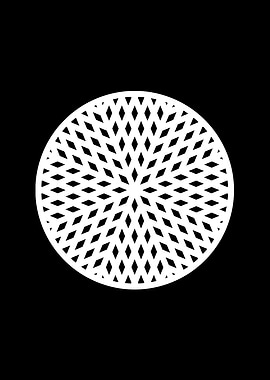 White Geometric Glyph Sign