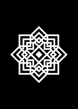 White Glyph Mandala Rune