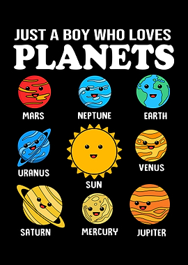 Planets Cute Boy