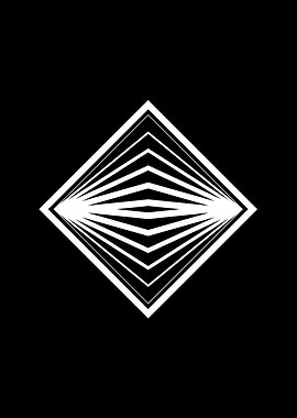 White Geometric Glyph Sign