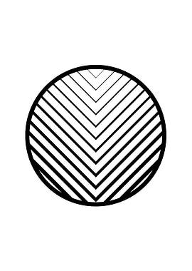 White Geometric Glyph Sign