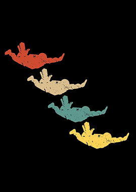 Vintage Retro Skydiver