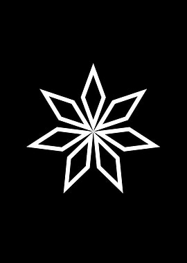 White Geometric Glyph Sign