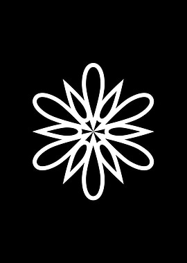 White Geometric Glyph Sign