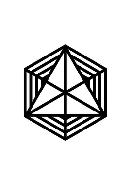 Black Geometric Glyph Rune