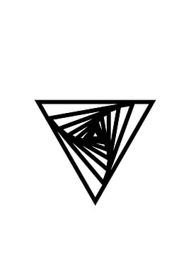 White Geometric Glyph Sign