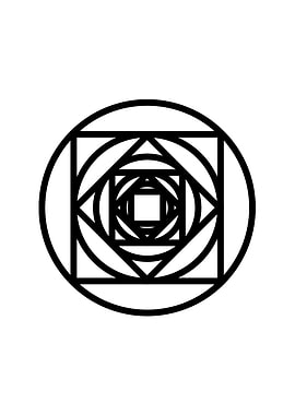 White Glyph Mandala Rune