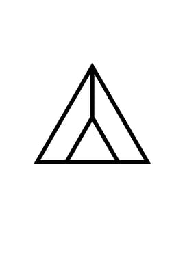 Black Geometric Glyph Rune