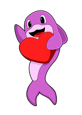 Dolphin Love Heart