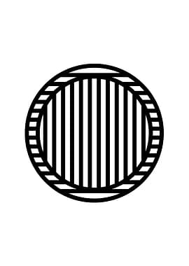 White Geometric Glyph Sign