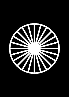 White Geometric Glyph Sign