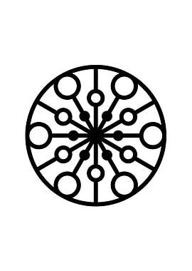 White Glyph Mandala Rune