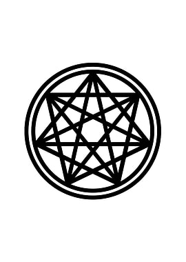 Black Geometric Glyph Rune