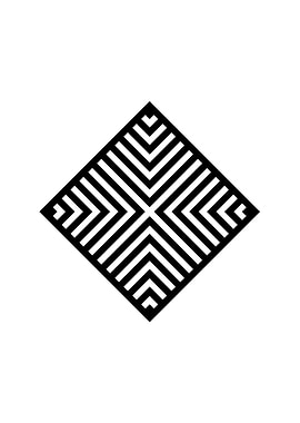 Black Geometric Glyph Rune