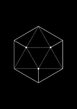 White Geometric Glyph Sign