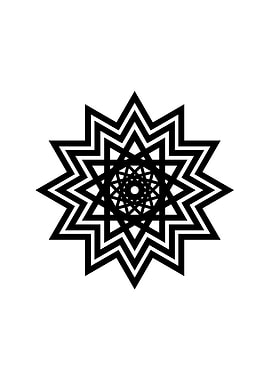 Black Glyph Mandala Rune