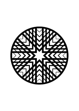 White Glyph Mandala Rune
