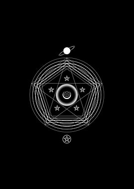 White Sacred Geometry Seal