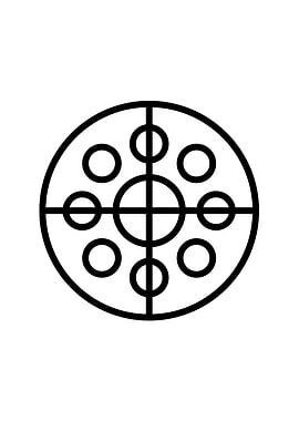 Black Glyph Mandala Rune