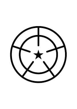 White Geometric Glyph Sign