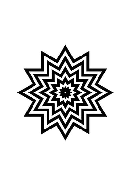 Black Geometric Glyph Rune