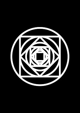 Black Geometric Glyph Rune