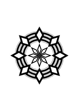 Black Geometric Glyph Rune