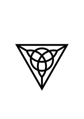 White Geometric Glyph Sign