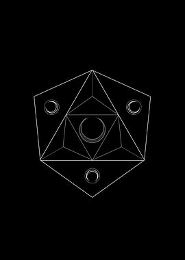 Black and White Glyph Rune