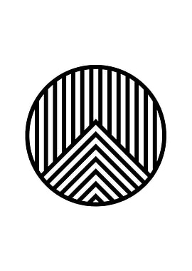 Black Geometric Glyph Rune