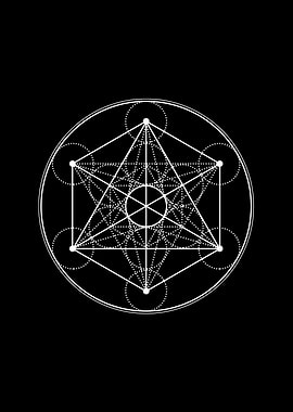 White Geometric Glyph Sign