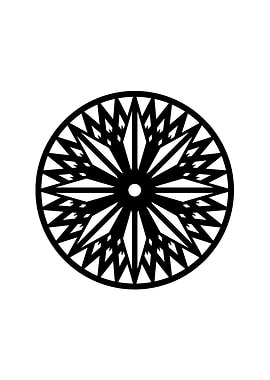 Black and White Glyph Rune