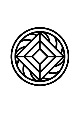 Black Geometric Glyph Rune