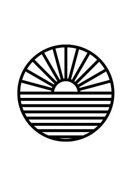 White Geometric Glyph Sign