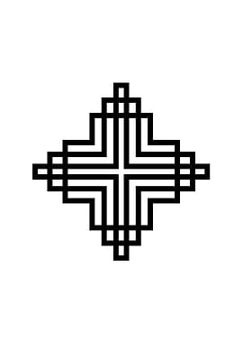 White Glyph Mandala Rune