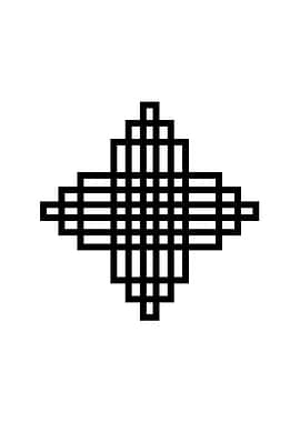 Black Geometric Glyph Rune