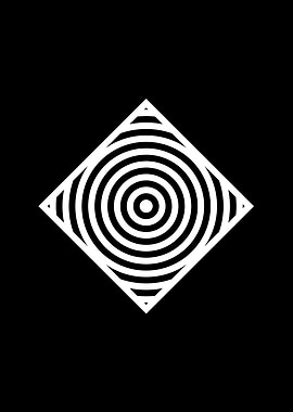 White Geometric Glyph Sign