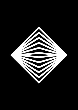 White Geometric Glyph Sign