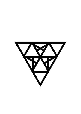 Black Geometric Glyph Rune