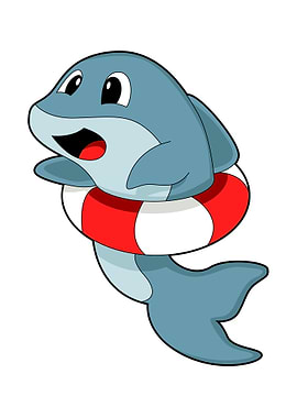 Dolphin Swimming Swim ring