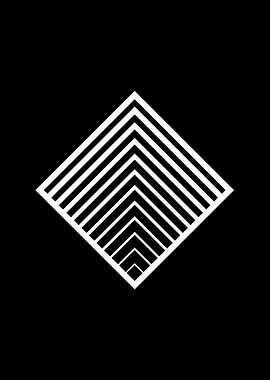 White Geometric Glyph Sign