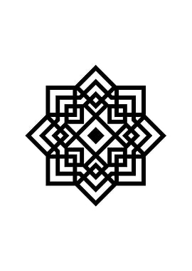 Black and White Glyph Rune