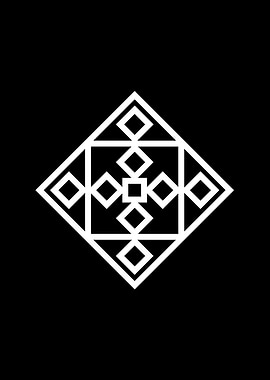 Black Geometric Glyph Rune