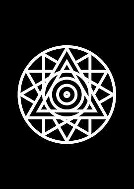 Black Geometric Glyph Rune