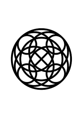 Black Glyph Mandala Rune