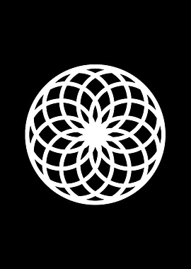 White Geometric Glyph Sign